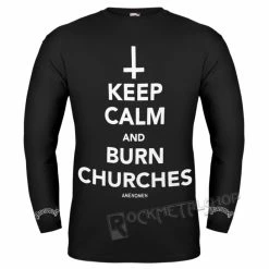 T-shirt Hardcore Men's - KEEP CALM AND BURN CHURCHES - AMENOMEN
