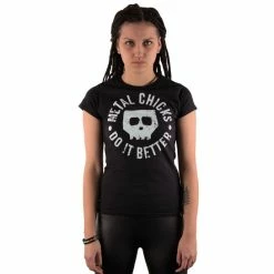 T-shirt Hardcore Women's - Skull - METAL CHICKS DO IT BETTER