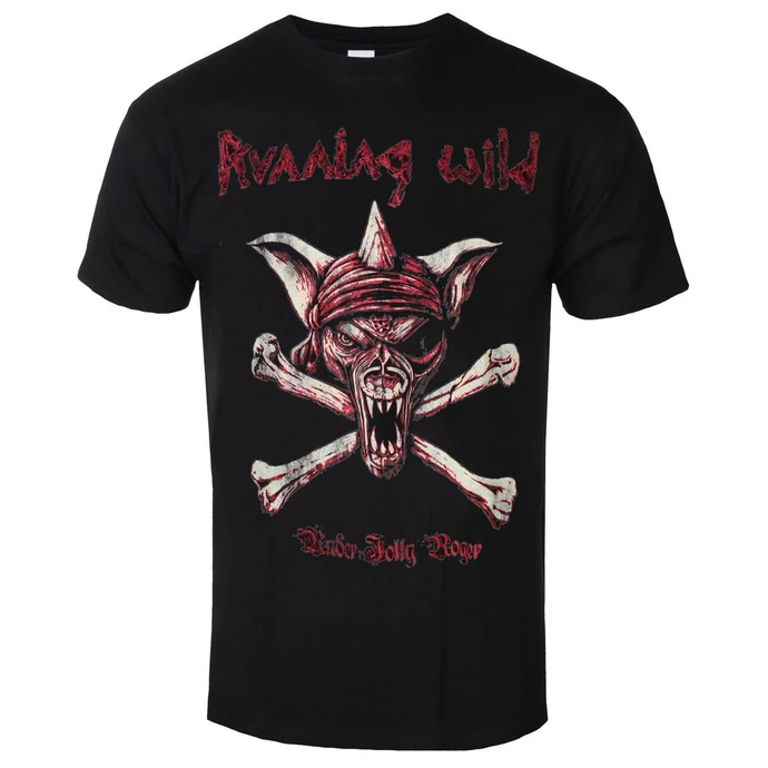 T-shirt Metal Men's Running Wild - UNDER JOLLY ROGER - PLASTIC HEAD 1 T-shirt Metal Men's Running Wild - UNDER JOLLY ROGER - PLASTIC HEAD