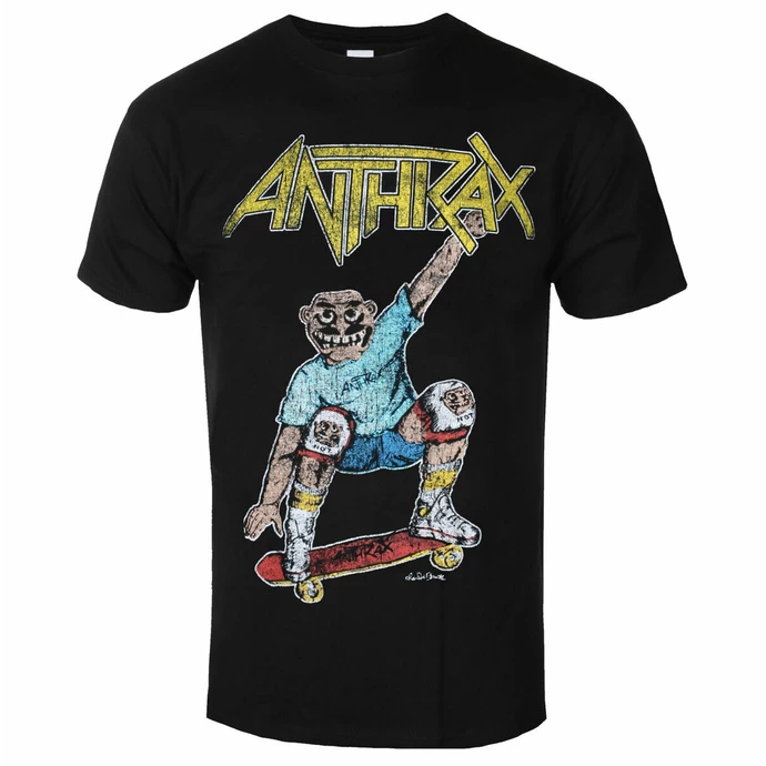 Men's T-shirt Anthrax - Spreading Skater Notman Vintage BL - ROCK OFF 1 Men's T-shirt Anthrax - Spreading Skater Notman Vintage BL - ROCK OFF