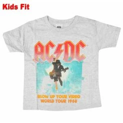 Children's T-shirt AC/DC - Blow Up Your Video - HEATHER - ROCK OFF