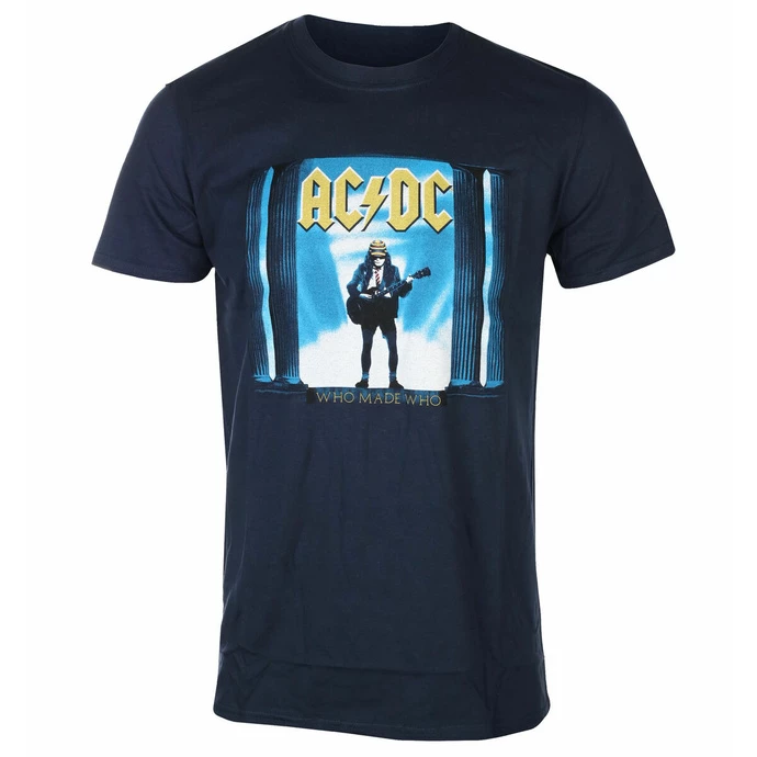 Men's T-shirt AC/DC - Who Made Who - NAVY - ROCK OFF 1 Men's T-shirt AC/DC - Who Made Who - NAVY - ROCK OFF