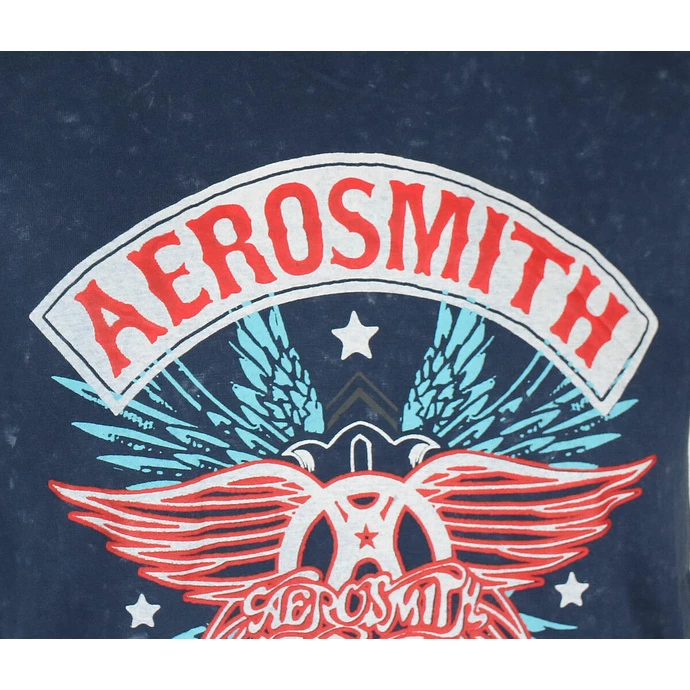 Men's T-shirt Aerosmith - Boston Pride Snow Wash - NAVY - ROCK OFF 2 Men's T-shirt Aerosmith - Boston Pride Snow Wash - NAVY - ROCK OFF - Image 2