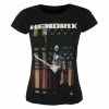 Jimi Hendrix - Peace Flag Scoop - BLACK - ROCK OFF Women's T-shirt