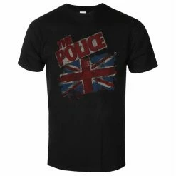 Men's T-shirt Police - Vtge Flag - Black - ROCK OFF