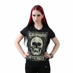 T-shirt Hardcore Women's - SKULL - METAL CHICKS DO IT BETTER