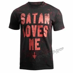 T-shirt Hardcore Men's - SATAN LOVES ME - AMENOMEN