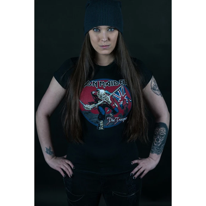 T-shirt Metal Women's Iron Maiden - Trooper Red Sky - ROCK OFF 2 T-shirt Metal Women's Iron Maiden - Trooper Red Sky - ROCK OFF - Image 2