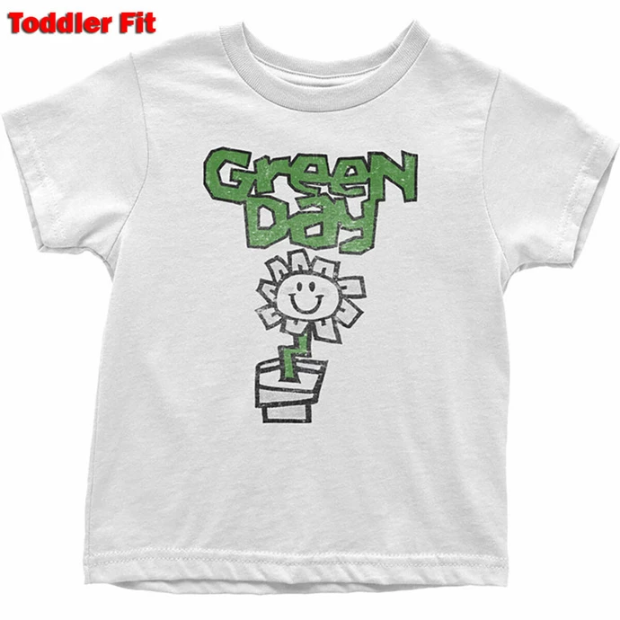 Children's T-shirt Green Day - Flower - WHT - ROCK OFF 1 Children's T-shirt Green Day - Flower - WHT - ROCK OFF