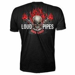 Men's T-shirt LETHAL THREAT - Loud Pipes Save Lives - Black -T-shirts hardcore Shop LT20180 LO 902x
