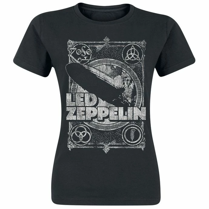 Women's T-shirt Led Zeppelin - Vintage - Black