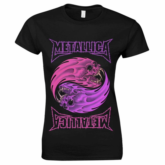 Women's T-shirt Metallica - Yin Yang Purple - Black 1 Women's T-shirt Metallica - Yin Yang Purple - Black