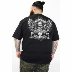 Men's T-shirt LETHAL THREAT - Loud Pipes Bandana Skull - Black -T-shirts hardcore Shop Product Number LT20263 900x