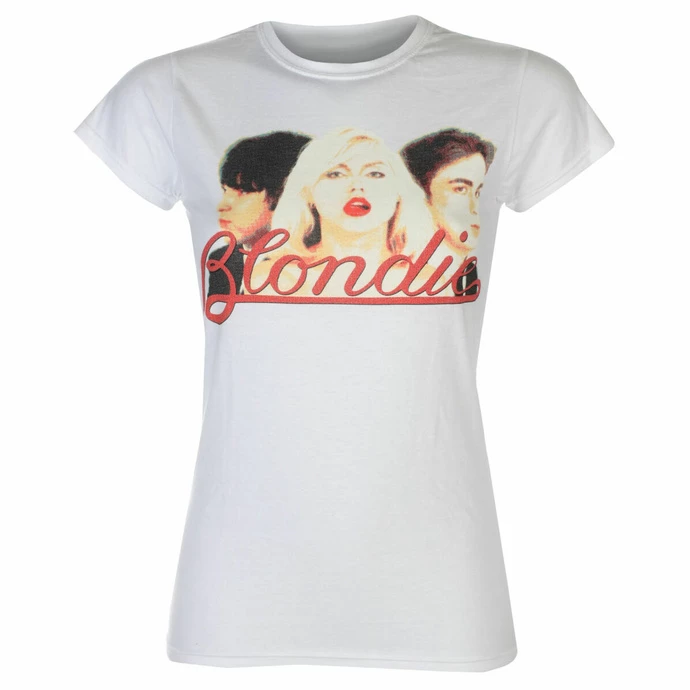 Women's T-shirt Blondie - Parallel Lines Halftone - WHITE - ROCK OFF 1 Women's T-shirt Blondie - Parallel Lines Halftone - WHITE - ROCK OFF