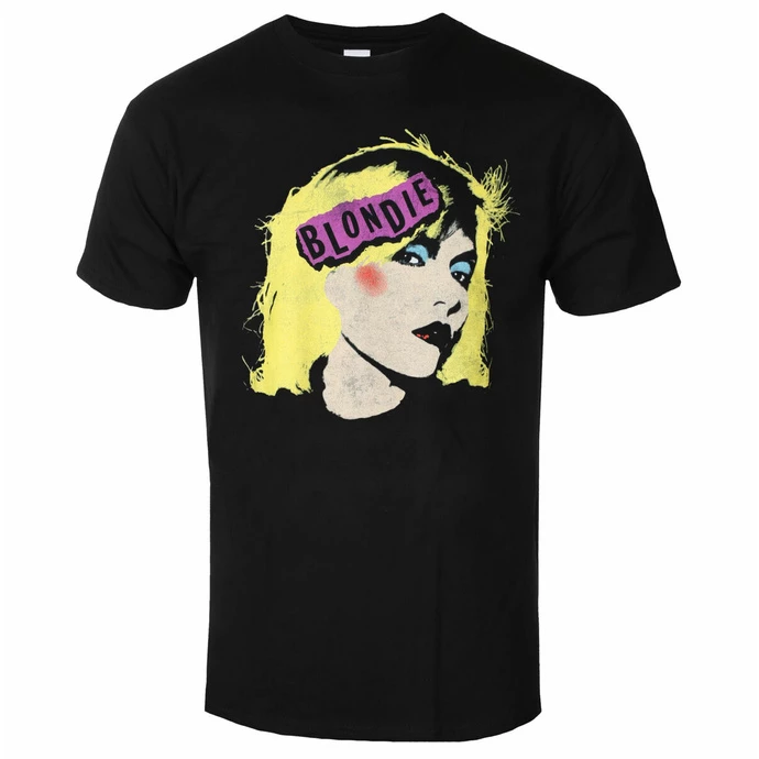 Men's T-shirt Blondie - Punk Logo - BLACK - ROCK OFF 1 Men's T-shirt Blondie - Punk Logo - BLACK - ROCK OFF