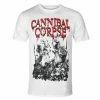 Men's T-shirt CANNIBAL CORPSE - PILE OF SKULLS - WHITE