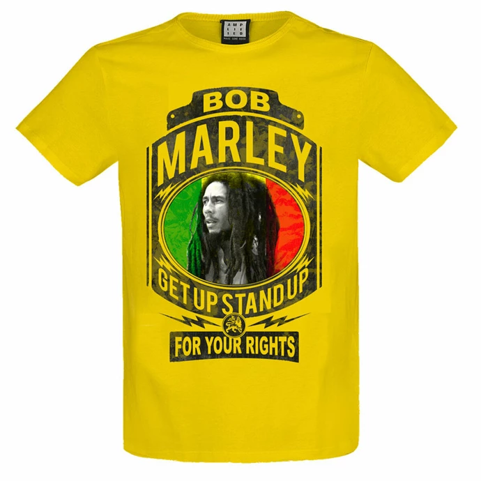 Men's T-shirt BOB MARLEY - FIGHT FOR YOUR RIGHTS - YEL LOW RAVEN - AMPLIFIED 1 Men's T-shirt BOB MARLEY - FIGHT FOR YOUR RIGHTS - YEL LOW RAVEN - AMPLIFIED