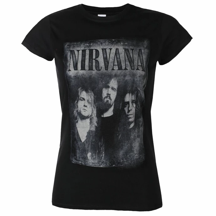 Women's T-shirt Nirvana - Faded Faces - ROCK OFF 1 Women's T-shirt Nirvana - Faded Faces - ROCK OFF