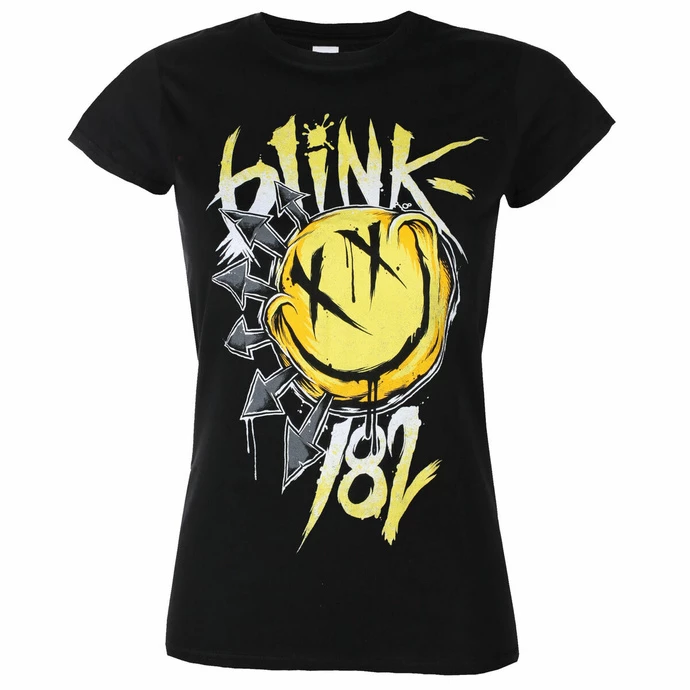 Women's T-shirt Blink 182 - Big Smile - Black 1 Women's T-shirt Blink 182 - Big Smile - Black