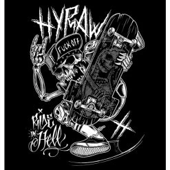 T-shirt Hardcore Men's - RIDE IN HELL - HYRAW -T-shirts hardcore Shop crea rideinhell1
