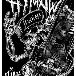 T-shirt Hardcore Men's - RIDE IN HELL - HYRAW -T-shirts hardcore Shop crea rideinhell2