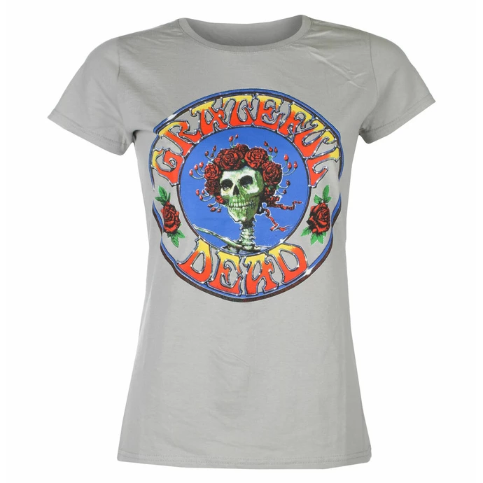 Women's T-shirt Grateful Dead - Bertha Circle Vintage Wash GREY - ROCK OFF 1 Women's T-shirt Grateful Dead - Bertha Circle Vintage Wash GREY - ROCK OFF