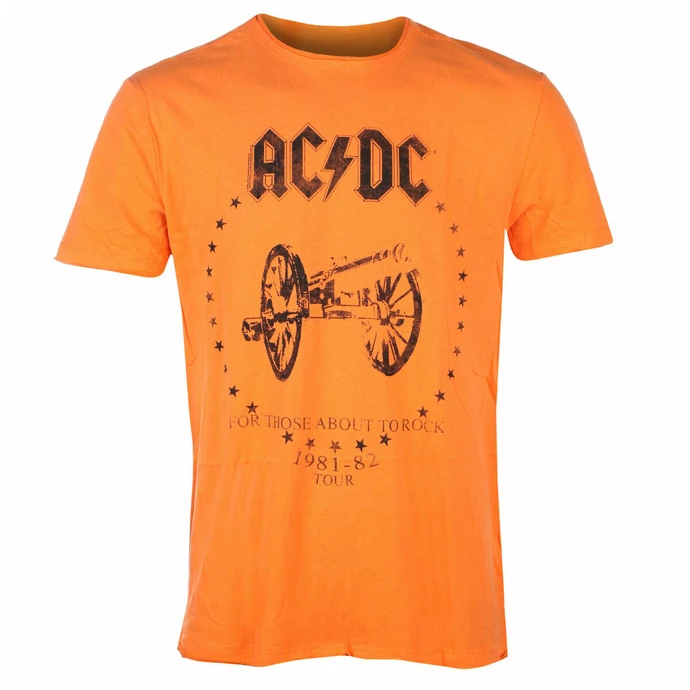 Men's T-shirt AC/DC - FOR THOSE ABOUT TO ROCK - ORANGE CRUSH - AMPLIFIED 1 Men's T-shirt AC/DC - FOR THOSE ABOUT TO ROCK - ORANGE CRUSH - AMPLIFIED