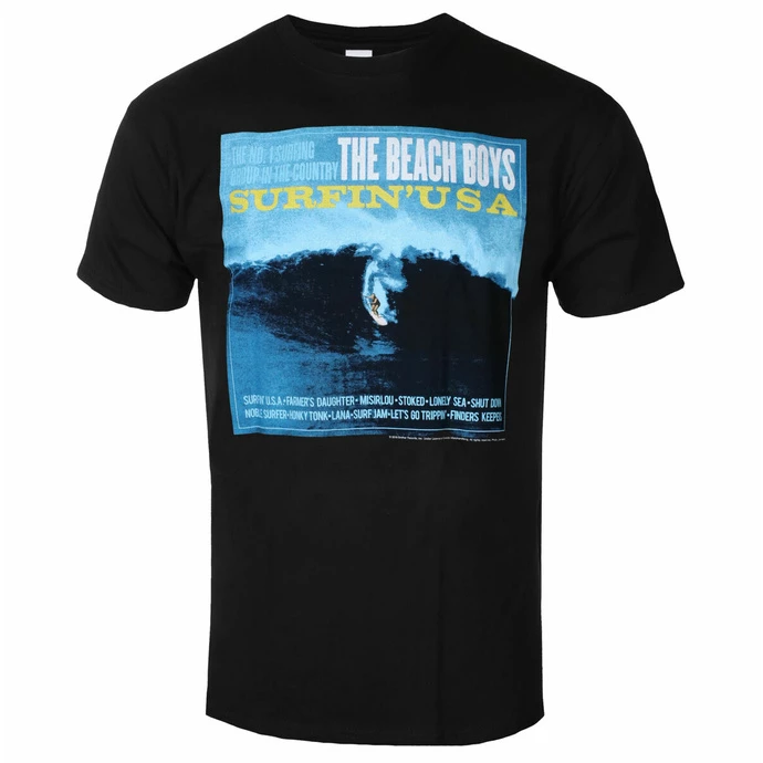 Men's T-shirt Beach Boys - Surfin 'USA - BLACK - ROCK OFF 1 Men's T-shirt Beach Boys - Surfin 'USA - BLACK - ROCK OFF