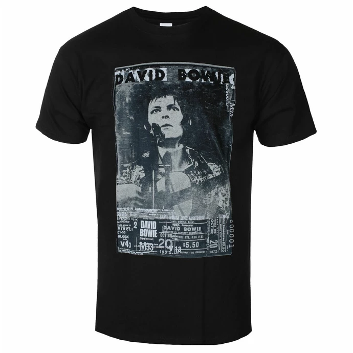 Men's T-shirt David Bowie - Ziggy Live - BLACK - ROCK OFF 1 Men's T-shirt David Bowie - Ziggy Live - BLACK - ROCK OFF