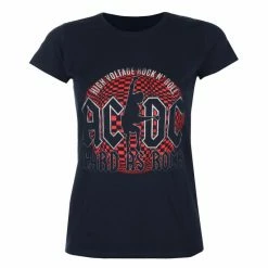 Women's T-shirt AC/DC - Hard As Rock - NAVY - ROCK OFF