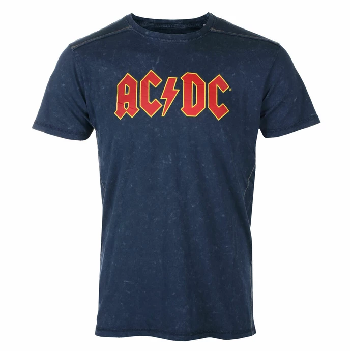 Men's T-shirt AC/DC - Logo - Snow Wash - ROCK OFF 1 Men's T-shirt AC/DC - Logo - Snow Wash - ROCK OFF