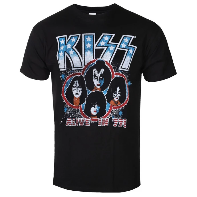 Unisex T-shirt Kiss - Alive In '77 - BL - ROCK OFF 1 Unisex T-shirt Kiss - Alive In '77 - BL - ROCK OFF