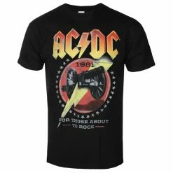 Men's T-shirt AC/DC - For Those About To Rock - BLACK - ROCK OFF