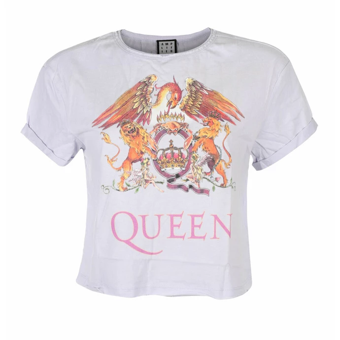 Women's T-shirt (top) QUEEN - COLOUR CREST - PURPLE PHAZE - AMPLIFIED 1 Women's T-shirt (top) QUEEN - COLOUR CREST - PURPLE PHAZE - AMPLIFIED