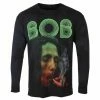 Men's Long-sleeved T-shirt Bob Marley - Smoke Gradient - BLACK - Dip-Dye