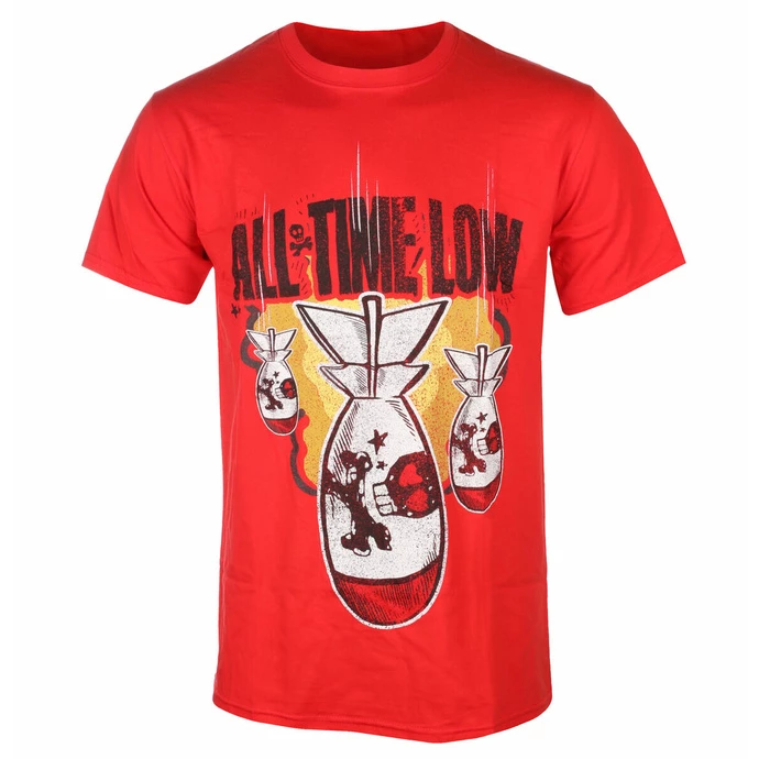 Men's T-shirt All Time Low - Da Bomb - RED - ROCK OFF 1 Men's T-shirt All Time Low - Da Bomb - RED - ROCK OFF