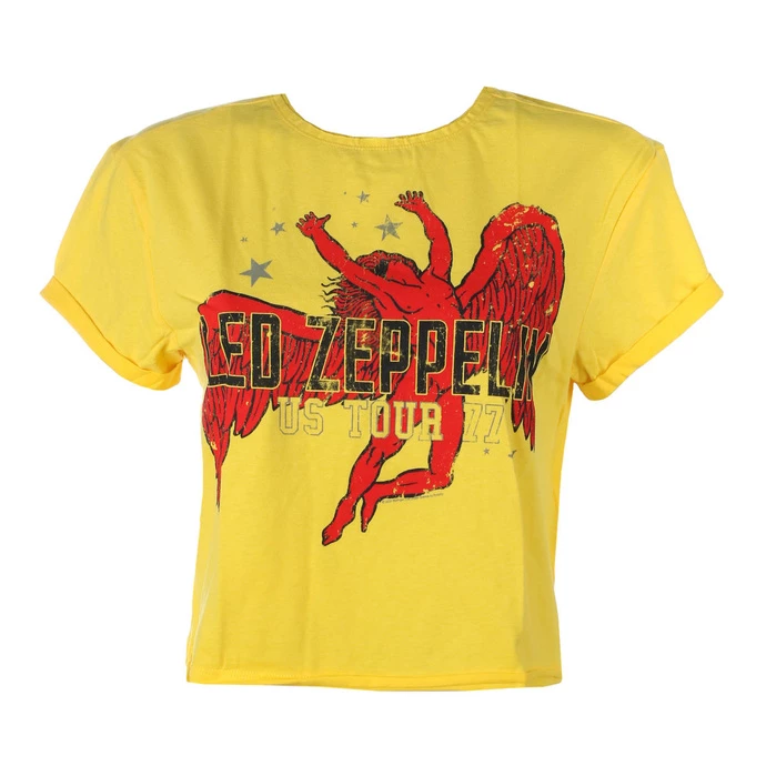 Women's T-shirt (top) LED ZEPPELIN - ICARUS - YELLOW RAVEN - AMPLIFIED 1 Women's T-shirt (top) LED ZEPPELIN - ICARUS - YELLOW RAVEN - AMPLIFIED